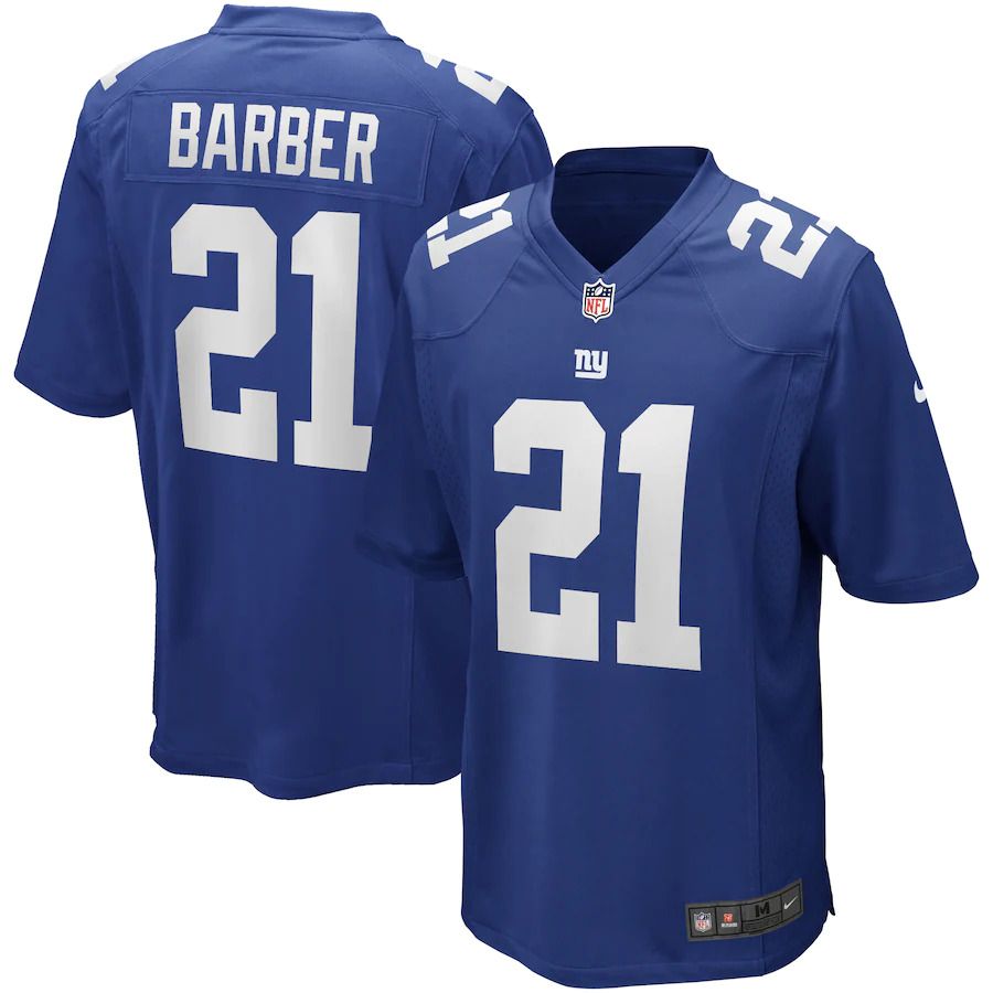 Men New York Giants #21 Tiki Barber Nike Royal Game Retired Player NFL Jersey->new york giants->NFL Jersey